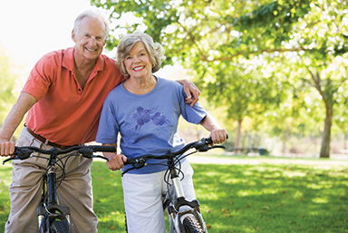 Photo of couple on bicycles. Link to Life-Stage Gift Planner Ages 60-70 Situations. lsgp_60-70.jpg
